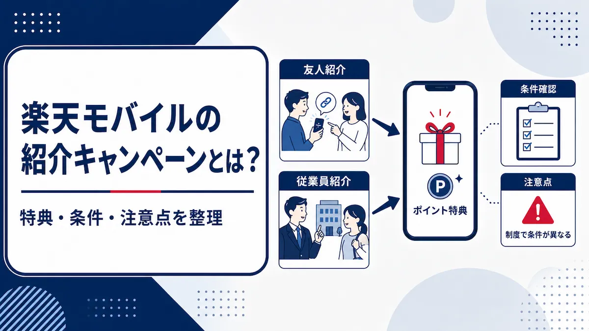 楽天モバイルの紹介キャンペーンとは?特典・条件・注意点を整理