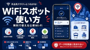 楽天モバイルwifiスポットの使い方と対応エリア、Android端末の対応条件を解説する記事のアイキャッチ