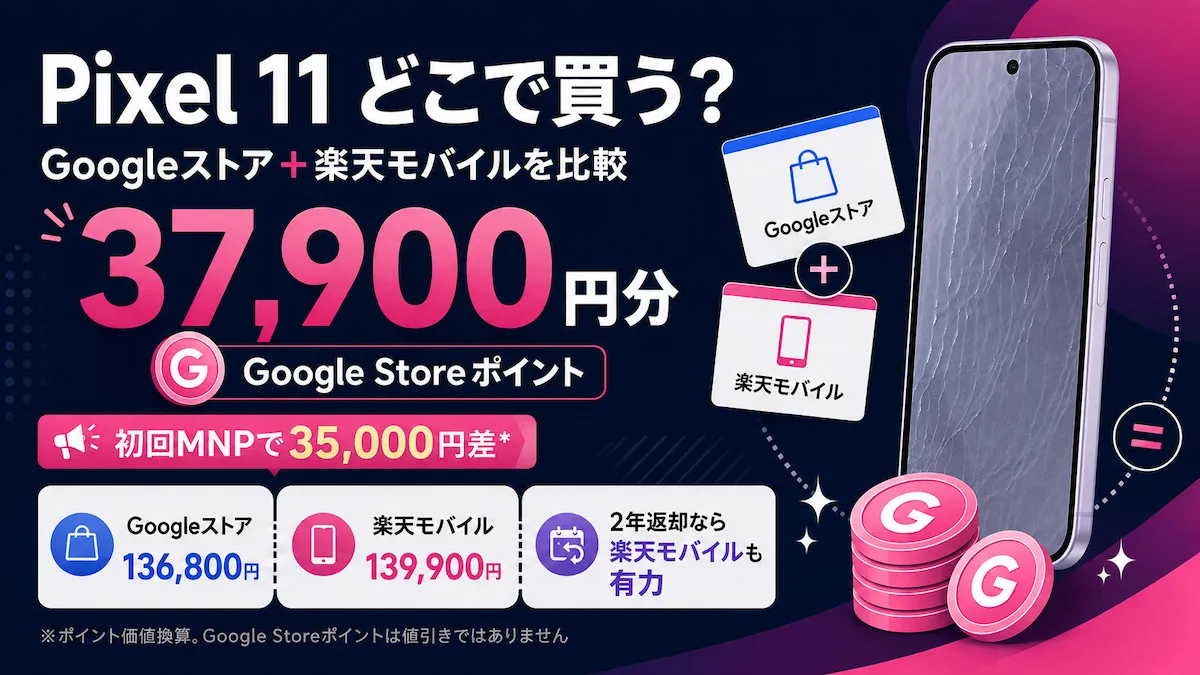 楽天モバイル Pixel 11の価格・発売日・キャンペーンを解説